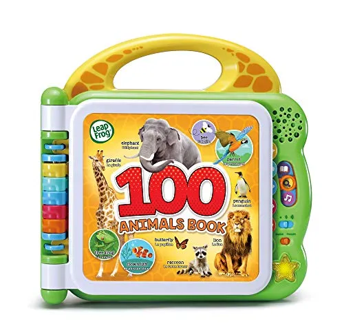 Leapfrog 100 Animals Book, Baby Book with Sounds and Colours for Sensory Play, Educational Toy for Kids, Preschool Bilingual Learning Games for Boys and Girls Aged 18 Months, 1, 2, 3 Years