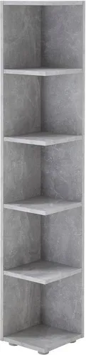 BEGA OFFICE Eckregal Corner Light, 5 offene Fächer - Eckregal für modernen Stauraum, stabiler Holzwerkstoff und kratzfeste Gleiter für den Boden. Perfekt für ein aufgeräumtes Zuhause!