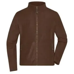 Men's Fleece Jacket - Klassische Fleece Jacke mit Stehkragen in Braun, Gr. L - Hochwertige Men's Fleece Jacket aus pflegeleichtem Microfleece, ideal für den Alltag. Mit 2 seitlichen Reißverschlusstaschen und leicht tailliertem Schnitt für optimalen Tragekomfort.
