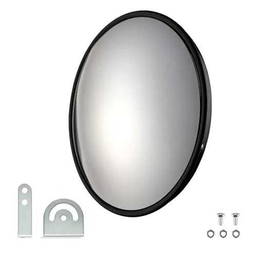 Wiltec Sicherheitsspiegel 45 cm – Konvexspiegel für bessere Übersicht - Der Wiltec Sicherheitsspiegel mit 45 cm Durchmesser bietet ein Sichtfeld von 130° und unterstützt die visuelle Kontrolle in Innenräumen. Ideal für Verkaufsräume oder Flure, sorgt er für mehr Sicherheit und Übersicht.