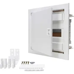 Kopp 340511000 Unterputz- & Hohlwand-Verteilerkasten - 1-reihiger Verteilerkasten mit robuster Metalltür, ideal für Unterputzmontage in Wohn- und Gewerberäumen.