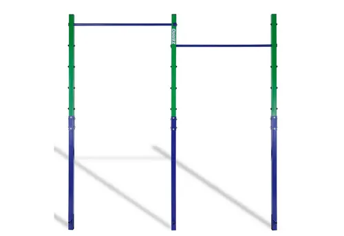 CCLIFE Reckstange Outdoor Turnreck bis 150kg – Höhenverstellbar in Grün und Blau - Die CCLIFE Reckstange für den Outdoor-Bereich garantiert ein sicheres und abwechslungsreiches Training. Sie ist höhenverstellbar von 80 cm bis 180 cm und überzeugt durch ihr stilvolles Design. Perfekt für Fitness im Freien!