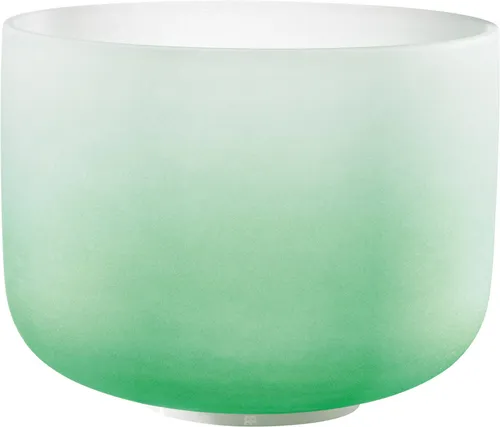 MEINL CSBC11F Crystal Singing Bowl 14" Frosted Green - Klangschalen, hochwertige Kristallklangschale für Meditation und Entspannung mit harmonischem Klang.