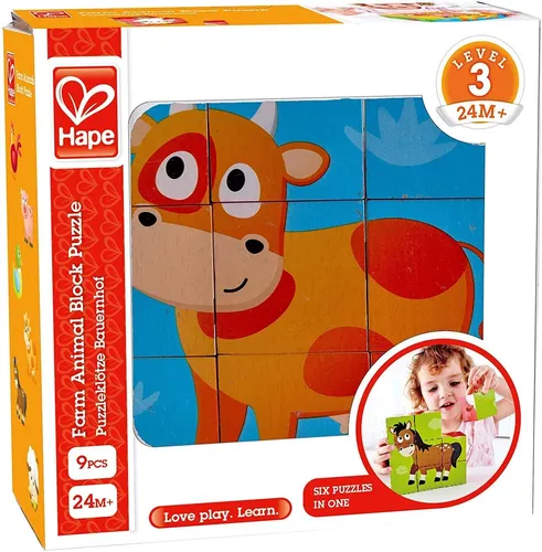 Hape Blockpuzzle Bauernhof (Kinderpuzzle)
