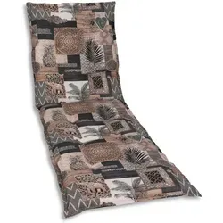 XXXL Liegenauflage - Schwarz & Beige, Pflegeleicht und Langlebig - Auflagen & Polster, hochwertige XXL Liegenauflage aus Textil mit Schaumstofffüllung, ideal für den Außenbereich, Oeko-Tex® Standard 100, einfach zu befestigen.
