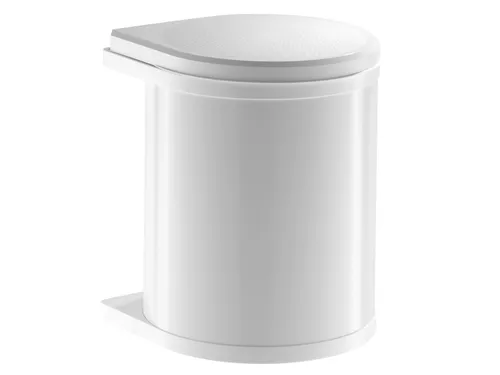 Hailo Einbaumülleimer AS Mono 15 - 15 Liter, für Schränke ab 40cm - Praktischer 1-fach Abfallsammler für Drehtürenschränke, der sich automatisch beim Öffnen der Tür öffnet. Ideal für die Küche und einfach zu montieren.
