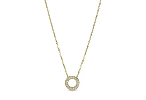Pandora Kette mit Anhänger Pandora Kette 367436C01-45 14k vergoldet Logo Kreis