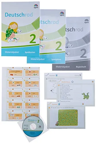 Deutschrad 2: Materialpaket Klasse 2 - Ausgabe ab 2018 - Deutsch Schulbücher mit umfassendem Materialpaket für die 2. Klasse, ideal zur Förderung der Sprachkompetenz und kreativen Lernens.