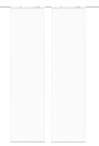 wohnfuehlidee 2er-Set Flächenvorhänge, 54180, Blickdicht Roma 2X Uni Weiss, Höhe 245 cm