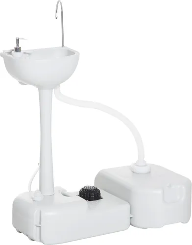 Outsunny Camping Waschbecken mit 17L Wassertank - Mobiles Handwaschbecken für Camping und Outdoor-Events, mit 17L Wassertank und praktischem Auffangbehälter für Abwasser. Ideal für hygienische Sauberkeit unterwegs!