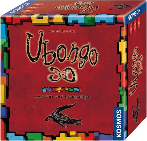 KOSMOS Ubongo Junior Extreme 3D Legespiel - Gesellschaftsspiel für kreative Köpfe, fördert logisches Denken und räumliches Vorstellungsvermögen, ideal für die ganze Familie.