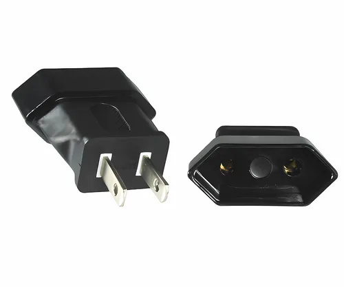 DINIC Reisestecker für Amerika USA u. Japan auf Euro, 2-Pin Netzadapter