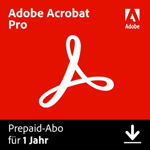 Adobe Acrobat Pro (1 User, 1 Geräte/User, 12 Monate) (30007626)