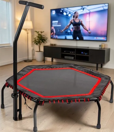 Sportstech Fitnesstrampolin HTX100 - Fitnesstrampolin für modernes Jumping Fitness, gelenkschonend und platzsparend. Verbrennen Sie Kalorien und trainieren Sie über 400 Muskeln mit nur einem Gerät!