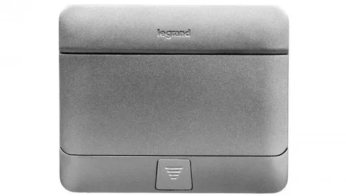 Pop-up-Bodentank 100 x 122 x 61,2 mm, 4 Module, Aluminium 054011 - Fehlerstromschutz (RCD), hochwertiger Aluminium Bodentank für elegante Kabelintegration und optimalen Schutz.