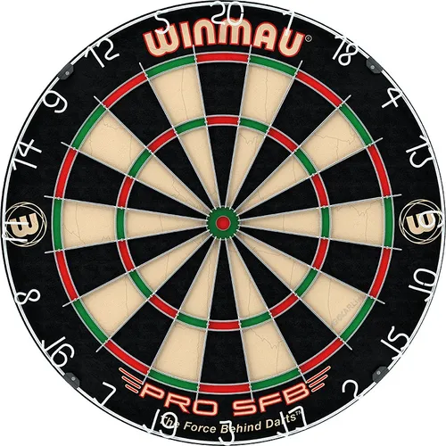 Winmau Dartboard Pro SFB - Hochwertige Steeldart-Scheibe - Dartscheibe für Steeldart, ideal für Profis und Hobbyspieler, bietet hervorragende Spielfähigkeit und Langlebigkeit.