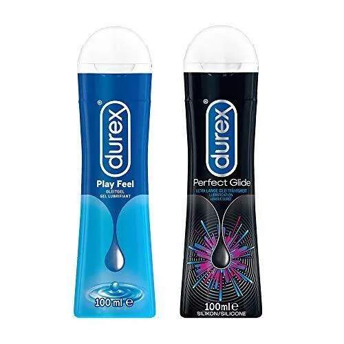 Durex Play Gleit- & Erlebnisgel Ausprobierpaket für Sie und Ihn | Feel & Perfect - Gleitmittel für ein aufregendes Erlebnis zu zweit, 100 ml für unvergessliche Momente der Intimität.