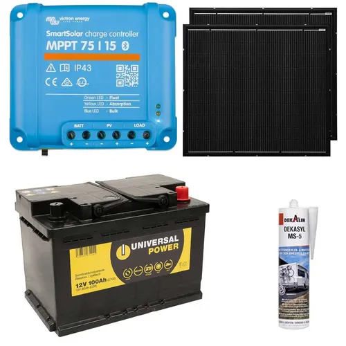 a-TroniX Solaranlage Wohnmobil 220W - Caravan-Zubehör: Komplettpaket für autarkes Reisen mit 220W Solarpanel, 100Ah Batterie und Victron MPPT Laderegler - alles für Ihre Energieversorgung im Wohnmobil.