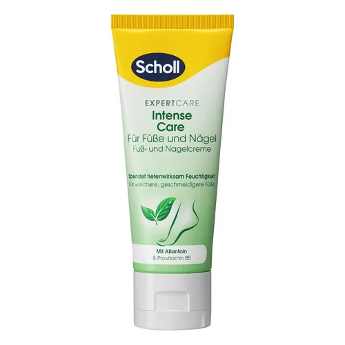 Scholl Fußcreme ExpertCare - Intensive Pflege für raue Füße - Fußcreme für sehr trockene Füße mit 5% Urea & Vitamin-Komplex. Steigert sofort den Feuchtigkeitsgehalt und sorgt für seidig weiche Haut. Ideal für die tägliche Anwendung.