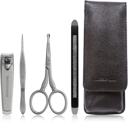 Tweezerman Herren Pflegeset Maniküre-Set 58800-011-0 - Essentielles Pflege-Set für Männer: Das TWEEZERMAN Maniküre-Set bietet praktische Werkzeuge zum Trimmen von Bart, Augenbrauen und Nägeln. Ideal für die tägliche Pflege und jederzeit einsatzbereit.