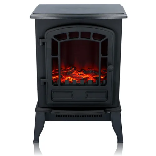 Classic Fire Kaminofen Torino AJ150 - Elektrischer Kamin mit Heizung und LED Feuer - Dekokamin mit realistischem Flammeneffekt, 2000W Heizleistung und Überhitzungsschutz. Ideal für stimmungsvolle Wärme ohne Schornstein!