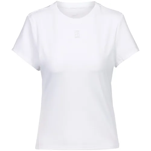 NIKE Damen Shirt W NKCT DF ADVTG SS TOP - Schweißableitendes Tanktop für höchsten Tragekomfort. Das weiche, gerippte Material sorgt für Bewegungsfreiheit und ein angenehmes Hautgefühl. Ideal für sportliche Aktivitäten und ein passgenauer Schnitt minimiert Ablenkungen.