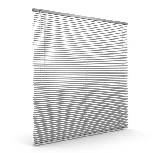 Victoria M. Aluminium Jalousie 160 x 220 cm - Silber, ohne Bohren - Hochwertige Aluminium Jalousie in Silber, idealer Sichtschutz mit 5 Montagemöglichkeiten. Einfache Bedienung durch präzise Steuerung der Lamellen. In vielen Größen und Farben erhältlich.