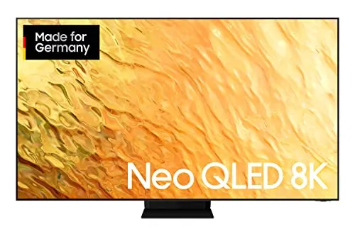Samsung Neo QLED 8K Fernseher 85 Zoll GQ85QN800BTXZG - Erleben Sie beeindruckende 8K-Qualität mit Quantum HDR 2000 und einem minimalistischen Design. Genießen Sie ein immersives Klangerlebnis durch Dolby Atmos und die innovative One Cable Solution.