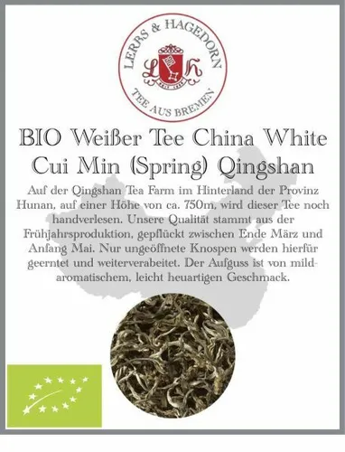 Weißer Tee Bio China White Cui Min (Spring) Qingshan 1kg