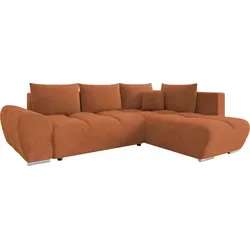 Mirjan24 Ecksofa Fureniz mit Bettkasten, 4 Sitzer L-Form Sofa mit Schlaffunktion, Eckcouch für Wohnzimmer, Couch mit Bettfunktion (Velo 627, Seite: Rechts)
