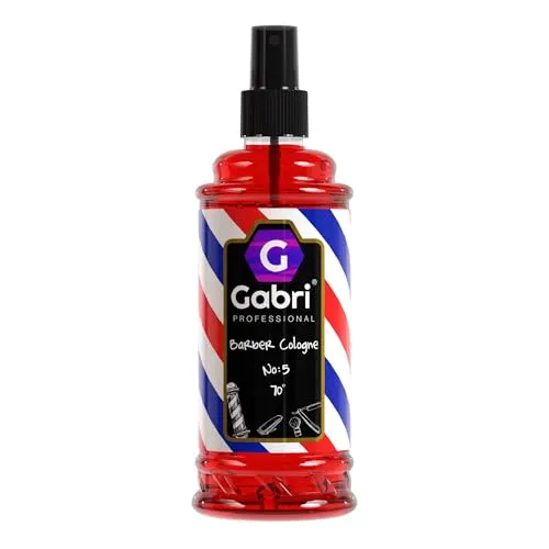 Gabri Barber Cologne | After Shave Spray für Männer | Rasur Duftwasser Aromatisch-Intensiv | Barber Eau de Cologne mit praktischen Pump-Spender | Turkish Cologne (No5, 400 ml (1er Pack))