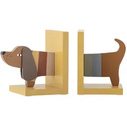 Bloomingville Mini Charlie Buchenden, gelb (2er-Set) - Praktische Buchenden aus der Mini-Kollektion, die nicht nur funktional sind, sondern auch einen fröhlichen Akzent in jedem Bücherregal setzen.