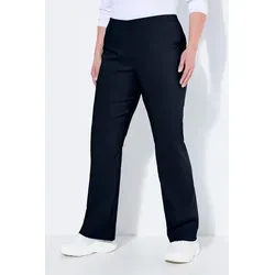 Ulla Popken Damen Plus Size Thermo-Bengalinhose Slim Fit Marine - Bequeme Slim Fit Thermo-Bengalinhose mit elastischem Bund für angenehmen Tragekomfort und Wärme an kühlen Tagen. Ideal für modebewusste Damen in großen Größen! Die perfekte Wahl für jeden Anlass.