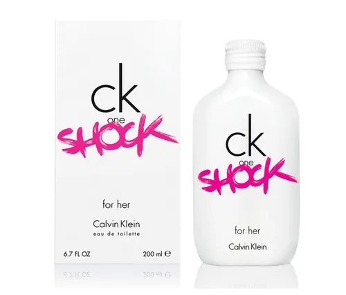 Calvin Klein CK One Shock for her Eau de Toilette Spray 200 ml - Unisex Düfte, verführerischer Duft für selbstbewusste Frauen mit fruchtigen und blumigen Noten.