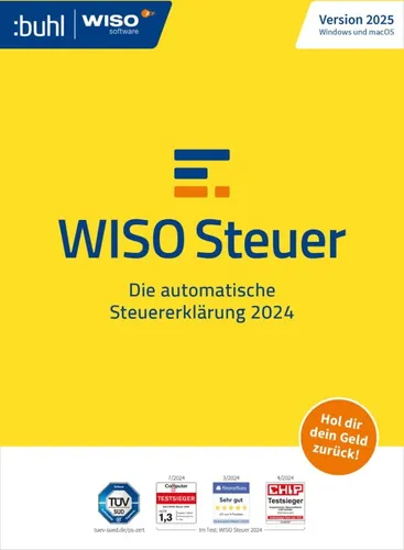Buhl Data WISO Steuer 2025 - PC MAC, leistungsstarke Steuersoftware für einfache Steuererklärung und maximale Rückerstattung