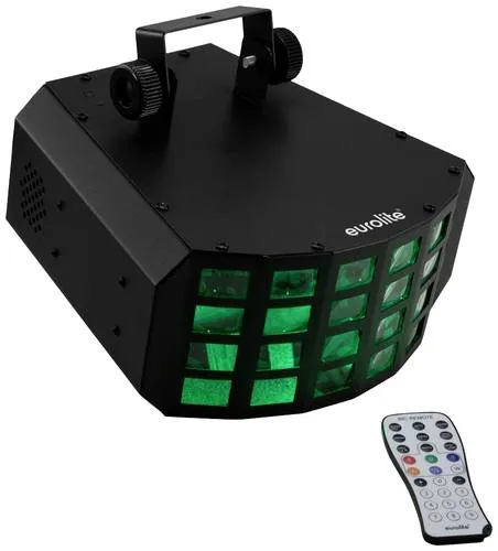 Eurolite LED D-4000 Derby Strahleneffekt - Lichttechnik mit extrem lichtstarkem Derby, 8 Farben und IR-Fernbedienung für schnelle Farbwechsel und beeindruckende Lichtshows.