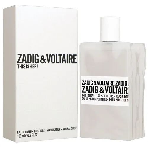 Zadig & Voltaire This Is Her! Edp Spray 100 ml - Damendüfte mit einer verführerischen Kombination aus Silkwood Blossom und Vanille, ideal für selbstbewusste Frauen, die ihren individuellen Stil unterstreichen möchten.