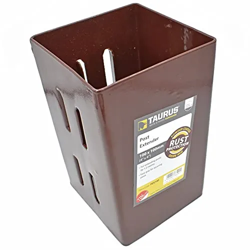 Zaunpfostenverlängerung 100 mm x 100 mm - Ideal zur Erhöhung Ihrer Zaunpfosten, robust und langlebig für optimale Stabilität.