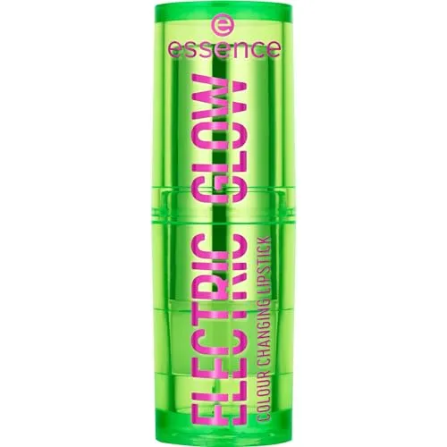 essence ELECTRIC GLOW colour changing lipstick, Transparent, pflegend, Expressergebnis, farbanpassend, natürlich, glänzend, vegan, ölfrei, ohne Alkohol, ohne Parabene, 1er Pack (3.2g)
