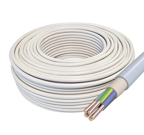 Waskönig+Walter NYM-J 5X1,5 PVC-Mantelleitung, 100m - Mantelleitung nach VDE 0250, ideal für vielseitige Verlegung in trockenen, feuchten und nassen Räumen – flexibel und sicher.