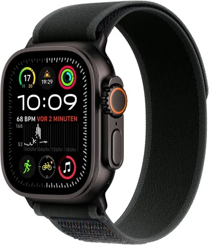 Apple Watch Ultra 2 49 mm Titan Schwarz GPS + Cellular - Stylische Smartwatch mit robustem Titan-Gehäuse, GPS-Funktion und 64 GB Speicher. Perfekt für Technikliebhaber, die Wert auf Funktionalität und Design legen.