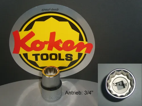 Koken Steckeinsatz 3/4" Sw. 18mm Lg. 50mm 12kant