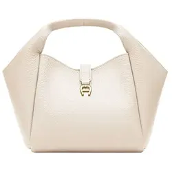 Aigner Zaira S - Henkeltasche 21 cm (macadamia white) - Elegante Henkeltasche in macadamia white aus genarbtem Rindsleder. Mit Magnetverschluss und verstellbarem Schulterriemen bietet sie Komfort und Stil. Ideal für den Alltag oder besondere Anlässe.