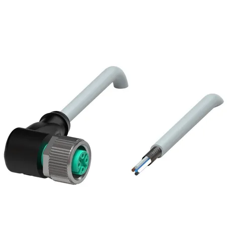 Pepperl+Fuchs 240005-0005 Sensor-Aktor-Steckverbinder 15m - M12 gewinkelter A-kodierter Steckverbinder, 5-polig, mit robustem PUR-Kabel, ideal für industrielle Anwendungen und zuverlässige Signalübertragung.