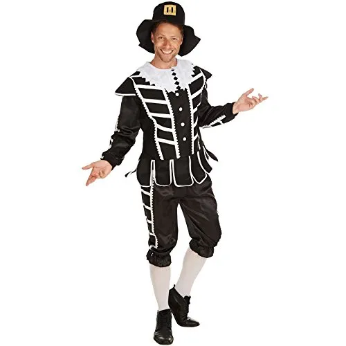 dressforfun Herrenkostüm Musketier | Langarm-Oberteil, 7/8 Hose und Weste | Outfit im Stil des 17. Jahrhunderts | romantisches Erscheinungsbild durch Hut und Kniestrümpfe (XL)