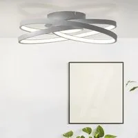 Brilliant Deckenleuchte Labyrinth, Ø 39,5 cm - Moderne Deckenleuchte in grau mit wechselbarem LED-Modul, ideal für stilvolle Innenräume. Die ineinandergreifenden Kreise sorgen für einen besonderen Blickfang.