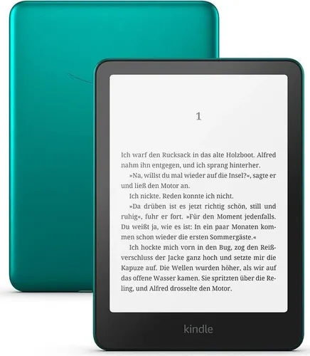 KINDLE Paperwhite Signature Edition (2024) - 7-Zoll Display, 32 GB E-Book-Reader in Metallic Jade, mit verstellbarem Warmlicht und kabellosem Laden