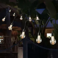 LED Lichterkette GLÜHBIRNE - 20 Filament LEDs für Außen - Weihnachtsbeleuchtung mit 20 koppelbaren Filament LEDs auf 9,5m, ideal für stimmungsvolle Dekorationen im Garten oder auf der Terrasse, wetterfest und ganzjährig einsetzbar.