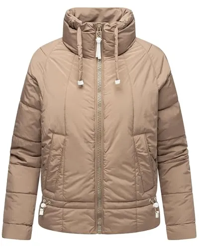Navahoo Damen Steppjacke Oversized mit Fledermausärmeln - Funktionsjacke für Übergangszeiten, wasser- und windabweisend mit trendigen Fledermausärmeln und praktischen Taschen für höchsten Komfort und Stil.