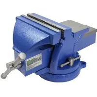 TRUTZHOLM 360° drehbarer Schraubstock mit Amboss - Schraubstock für Werkbank mit 137 mm Spannweite, ideal für präzises Arbeiten und vielseitige Einsatzmöglichkeiten.